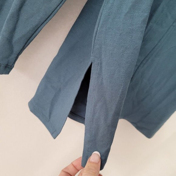 Soft Surroundings Shirt Women M Miramar Long Sleeve V-Neck Pullover Blue - Picture 3 of 12